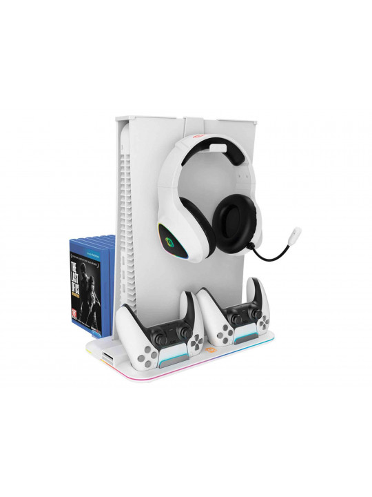 Cooling pad CANYON CS-PS5 PS and joysticks charger stand (White) (CND-CSPS5W)