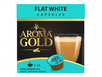 Coffee capsules AROMA GOLD FLAT WHITE (16PSC)