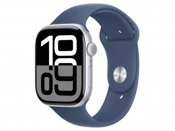 Սմարթ ժամացույց APPLE WATCH SERIES 10 46MM SILVER ALUMINIUM DENIM SPORT BAND (A2999) (MWWM3QI/A)