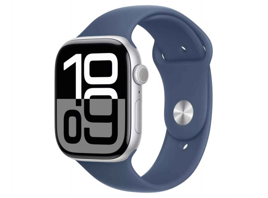 Սմարթ ժամացույց APPLE WATCH SERIES 10 46MM SILVER ALUMINIUM DENIM SPORT BAND (A2999) (MWWM3QI/A)