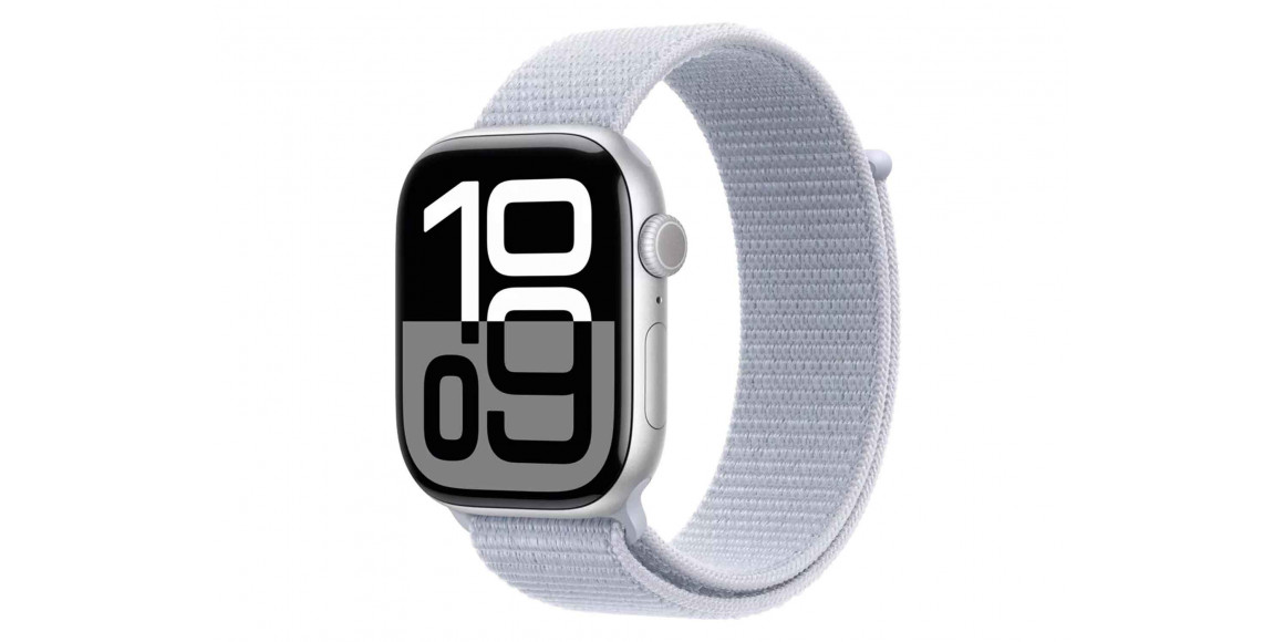 Smart watch APPLE WATCH SERIES 10 46MM SILVER ALUMINIUM BLUE CLOUD SPORT LOOP (A2999) (MWWN3QI/A)