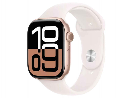 Smart watch APPLE WATCH SERIES 10 46MM ROSE GOLD ALUMINIUM LIGHT BLUSH SPORT BAND (A2999) (MWWU3QI/A)