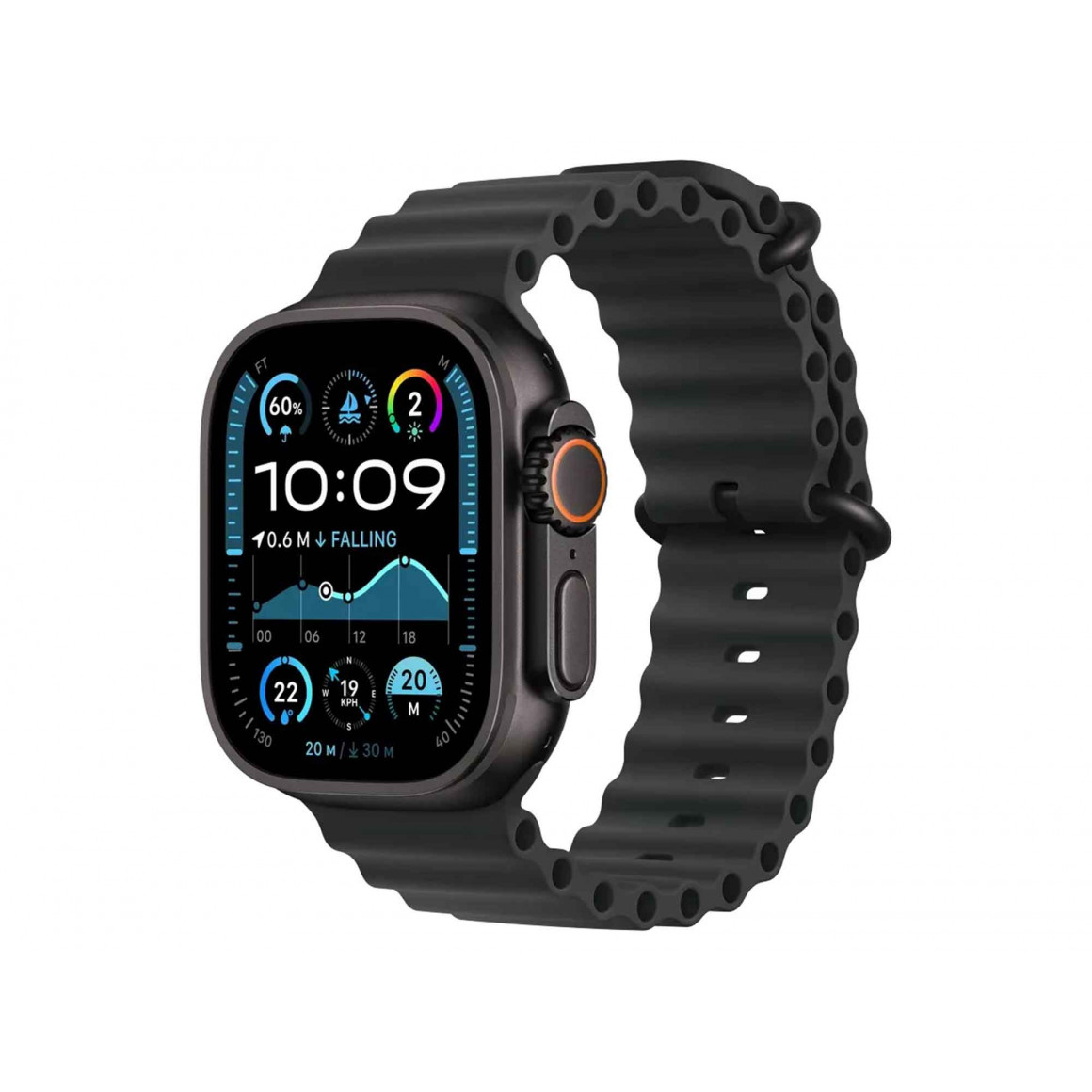 Սմարթ ժամացույց APPLE WATCH ULTRA 2 GPS+CELLUAR 49MM BLACK TITANIUM BLACK OCEAN BAND (A2986) (MX4P3RB/A)