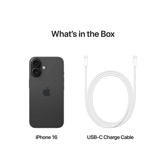 Смартфон APPLE iPhone 16 128GB (Black) (A3287) (MYE73HX/A)