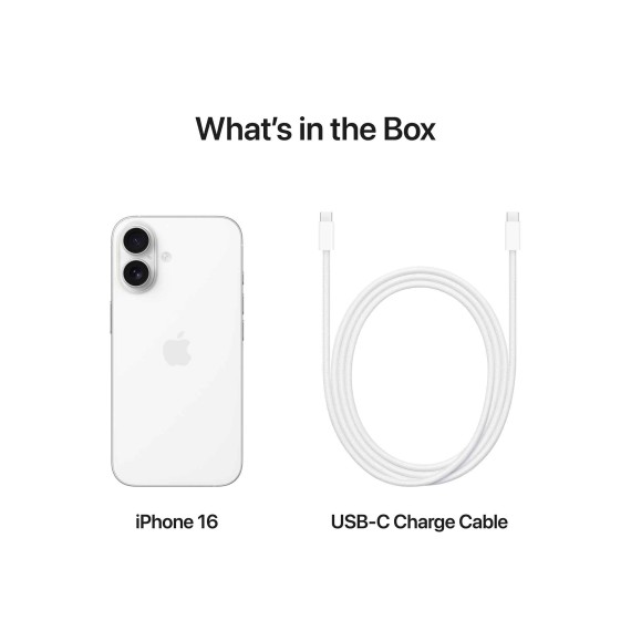 Smart phone APPLE iPhone 16 128GB (White) (A3287) (MYE93HX/A)