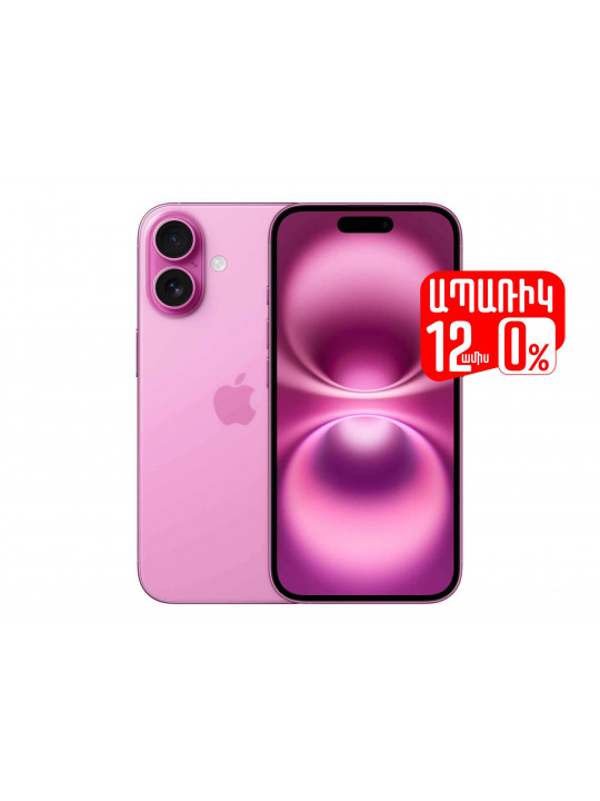 Smart phone APPLE iPhone 16 128GB (Pink) (A3287) (MYEA3HX/A)