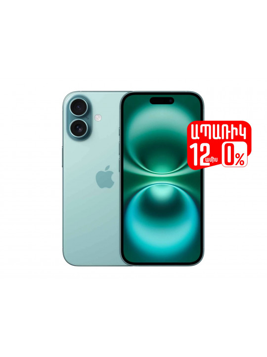 Smart phone APPLE iPhone 16 128GB (Teal) (A3287) (MYED3HX/A)