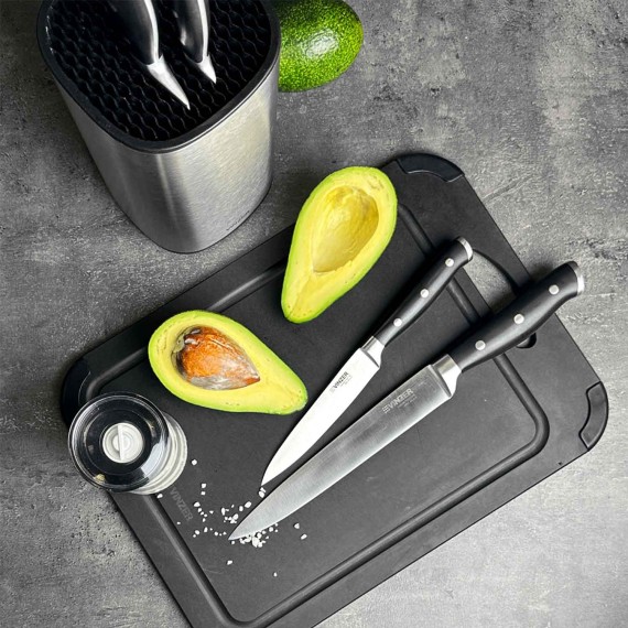 Ножи и аксессуары VINZER 50114 CLASSIC SET 5PC W/STEEL STAND 