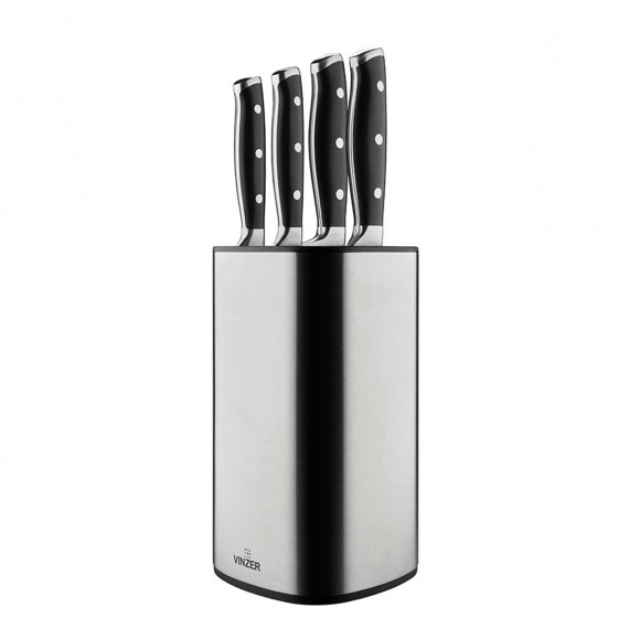 Ножи и аксессуары VINZER 50114 CLASSIC SET 5PC W/STEEL STAND 