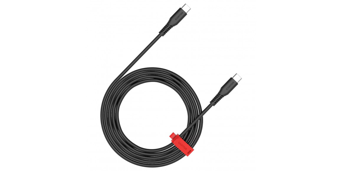 Մալուխ CANYON Type-C to Type-C 60W 1.2m (Black) (CNS-CC60SC12B)