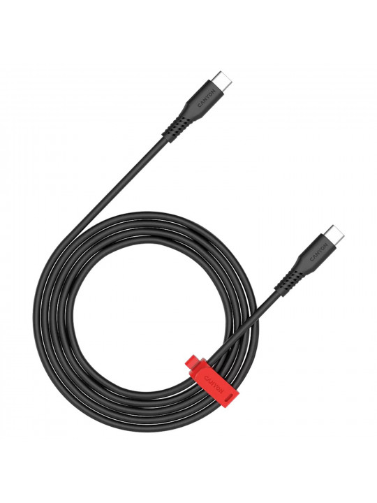 Մալուխ CANYON Type-C to Type-C 60W 1.2m (Black) (CNS-CC60SC12B)