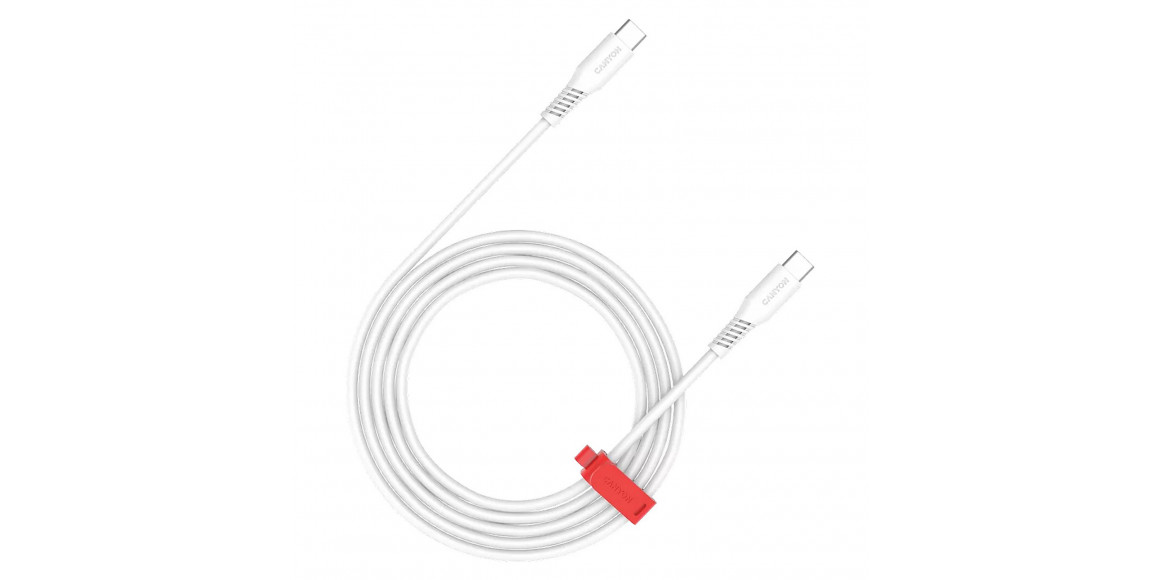 Кабель CANYON Type-C to Type-C 60W 1.2m (White) (CNS-CC60SC12W)