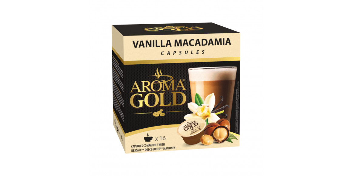 Coffee capsules AROMA GOLD VANILLA MACADAMIA (16)