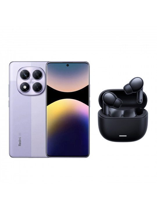 Սմարթ հեռախոս XIAOMI REDMI NOTE 14 Pro 4G 12GB 512GB (Aurora Purple)+Redmi Buds 6 Lite (24116RACCG)