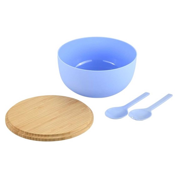 Bowl KESPER 58472 SALAD W/CUTLERY BLUE 24CM 