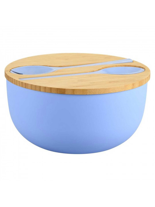 Bowl KESPER 58472 SALAD W/CUTLERY BLUE 24CM 