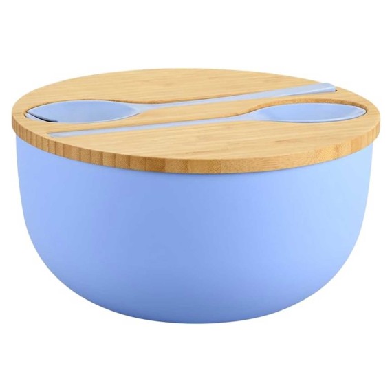 Bowl KESPER 58472 SALAD W/CUTLERY BLUE 24CM 