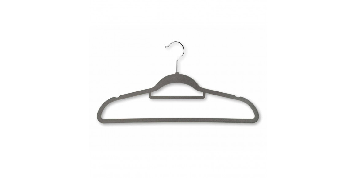 Hanger KESPER 16641 ANTI-SLIP FLOCKING SET 6PC GREY 