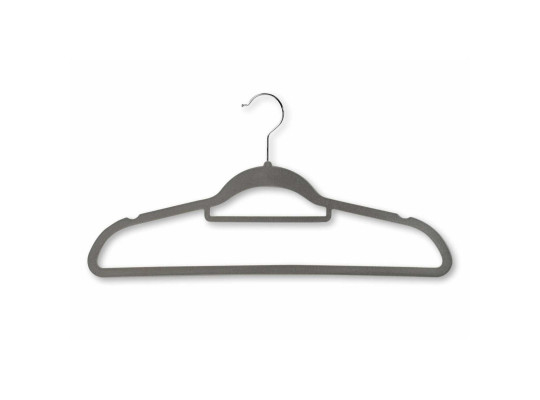 Hanger KESPER 16641 ANTI-SLIP FLOCKING SET 6PC GREY 