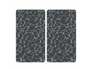 Chopping board KESPER 37535 SET 2PC GLASS MOSAIK GREY 