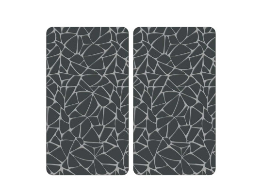Chopping board KESPER 37535 SET 2PC GLASS MOSAIK GREY 