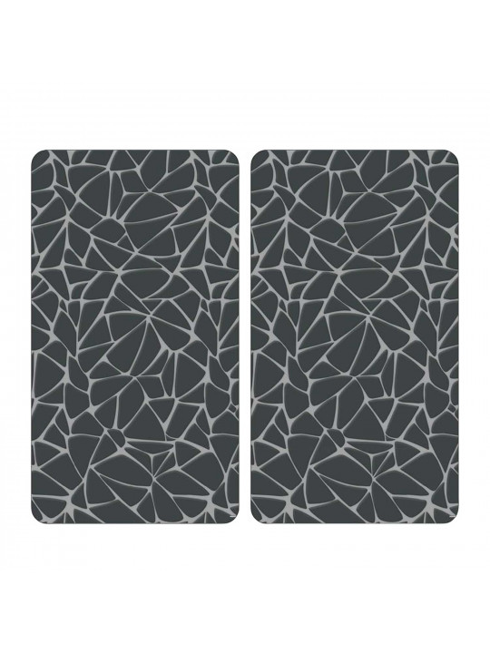 Chopping board KESPER 37535 SET 2PC GLASS MOSAIK GREY 