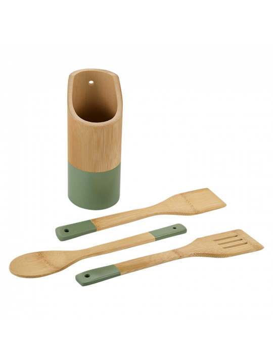 Kitchen tools set KESPER 81161 BAMBOO BOX SET 4PC GREEN 