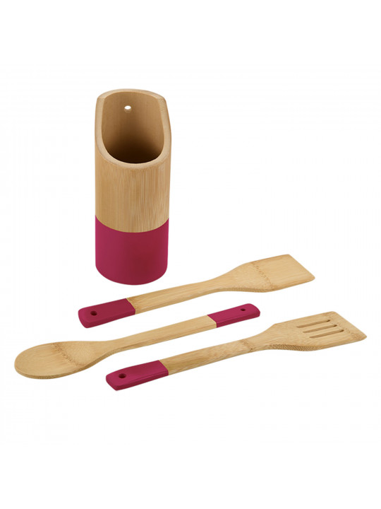 Kitchen tools set KESPER 81163 BAMBOO BOX SET 4PC BERRY 