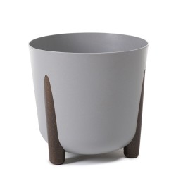 Flower pot LAMELA LA213-27 FRIDA ROUND ECO WOOD 210 GREY 