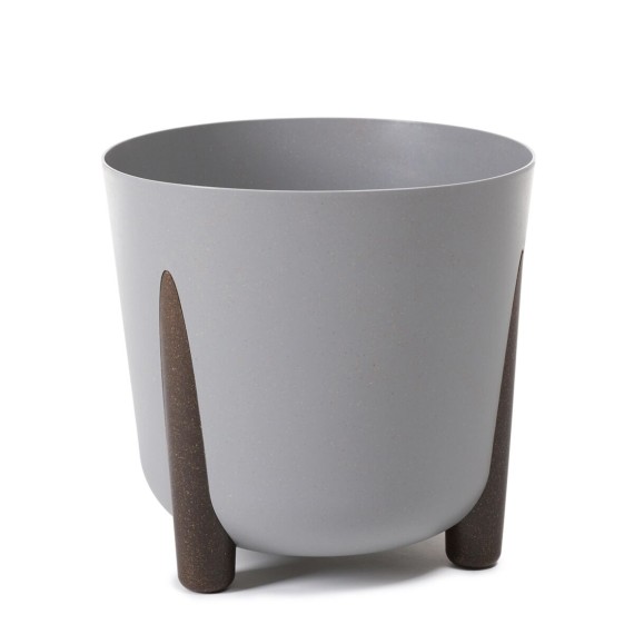 Flower pot LAMELA LA213-27 FRIDA ROUND ECO WOOD 210 GREY 