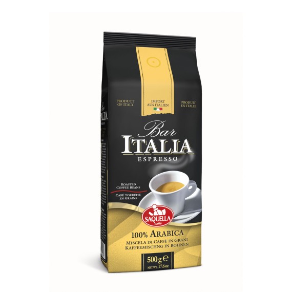 Кофейные зерна SAQUELLA BAR ITALIA 100% ARABIC (500g)