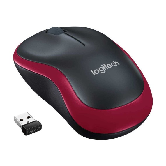 Mouse LOGITECH WIRELESS M185 - EER2 (RD) (L910-002240)