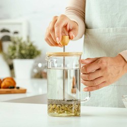 Kettles/tea makers NAVA 10-225-010 GLASS 350ML BAMBOO LID 