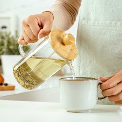 Kettles/tea makers NAVA 10-225-010 GLASS 350ML BAMBOO LID 