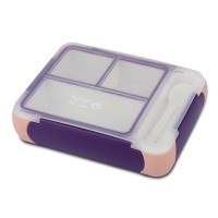 Пищевые контайнеры NAVA 10-262-020 PLASTIC RECN.BENTO WE CARE PINK-PURPLE 800ML 
