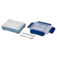 Пищевые контайнеры NAVA 10-262-021 PLASTIC RECN.BENTO WE CARE BLUE 800ML 