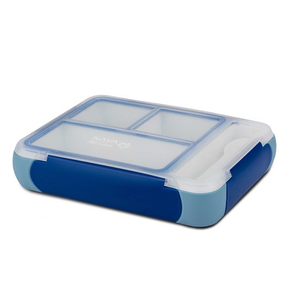 Пищевые контайнеры NAVA 10-262-021 PLASTIC RECN.BENTO WE CARE BLUE 800ML 