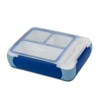 Пищевые контайнеры NAVA 10-262-021 PLASTIC RECN.BENTO WE CARE BLUE 800ML 