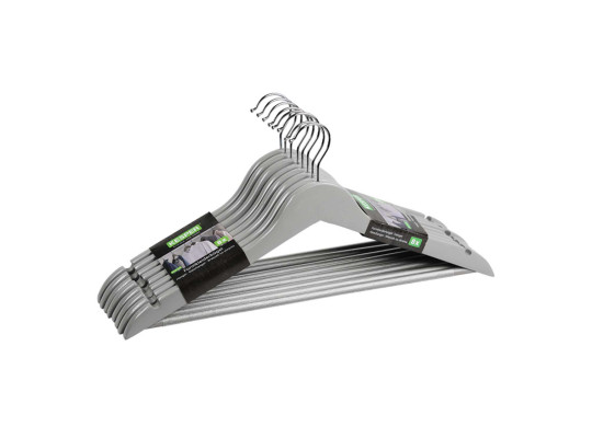 Հագուստի կախիչ KESPER 67165 LOTUS WOOD SET 8PC GREY 