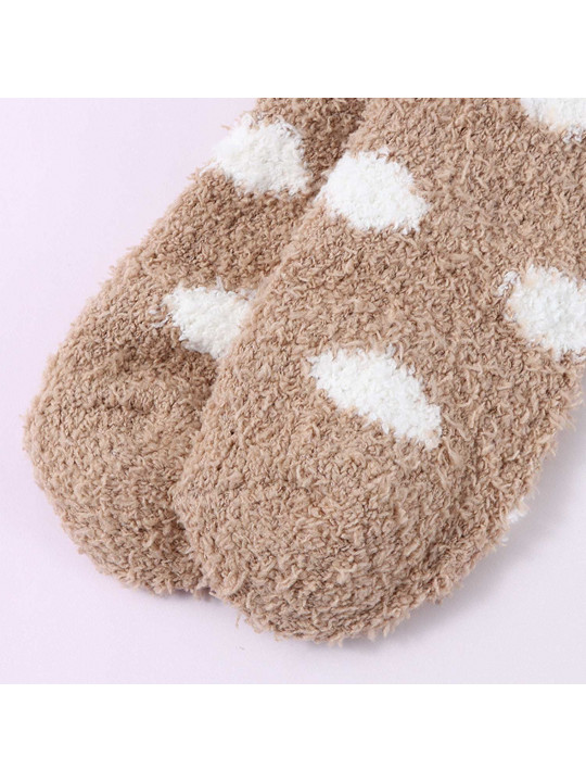 Գուլպա XIMI 6932533102828 COFFEE COLORED TEDDY BEAR EMBROIDERED WOMENS MID LENGTH SOCKS (TWO PAIRS) (102828)