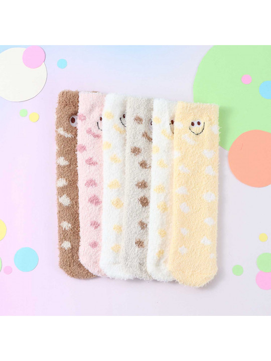 Գուլպա XIMI 6932533102842 CARTOON BISCUIT SERIES WOMENS MEDIUM SOCKS (TWO PAIR SET) (102842)