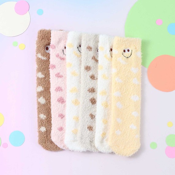 Носки XIMI 6932533102842 CARTOON BISCUIT SERIES WOMENS MEDIUM SOCKS (TWO PAIR SET) (102842)