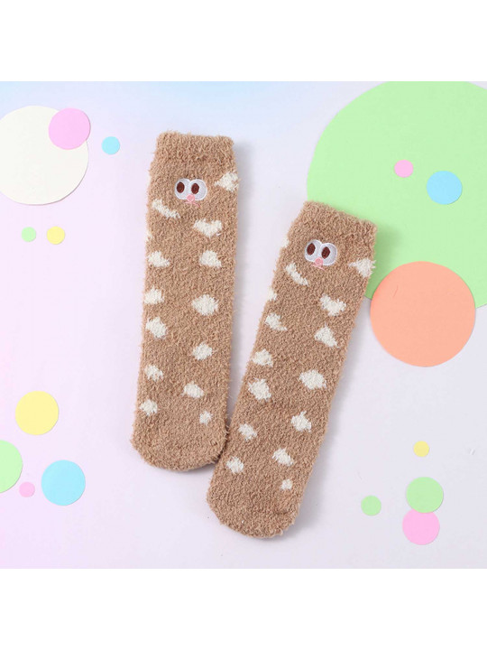 Գուլպա XIMI 6932533102842 CARTOON BISCUIT SERIES WOMENS MEDIUM SOCKS (TWO PAIR SET) (102842)