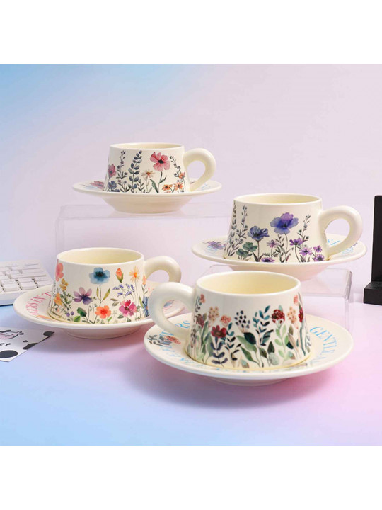 Գավաթներ XIMI 6941097405009 VINTAGE PROSPEROUS COFFEE CERAMIC CUP (300ML) (7405009)