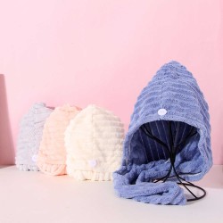 Cotton towels XIMI 6941963928649 STRIPED SOLID COLOR HAIR DRYING CAP (928649)