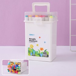 Stationery accessories XIMI 6941963936224 48 COLORS ACRYLIC MARKERS IN ROUND BOX (936224)