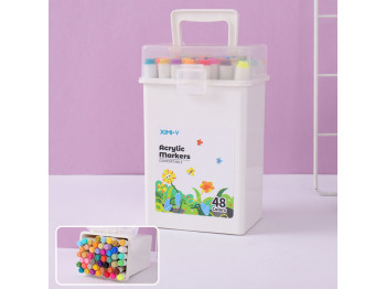 Գրենական պարագաներ XIMI 6941963936224 48 COLORS ACRYLIC MARKERS IN ROUND BOX (936224)