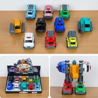 Մեքենաներ XIMI 6941963940856 TRANSFORMING ASSEMBLING PULL-BACK ALLOY ROBOT TOY SET (940856)