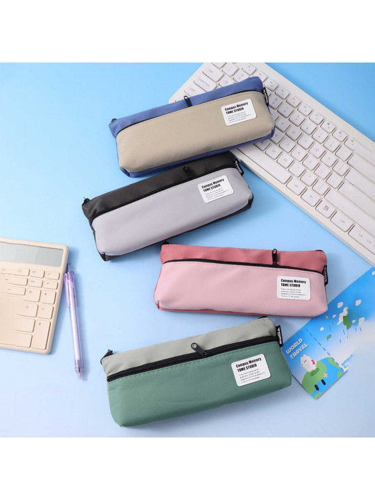 Գրչատուփեր XIMI 6941963946919 TWO-LAYER SIMPLE SPLICING TRAPEZOIDAL PENCIL BAG (946919)