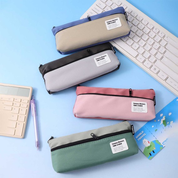 Գրչատուփեր XIMI 6941963946919 TWO-LAYER SIMPLE SPLICING TRAPEZOIDAL PENCIL BAG (946919)